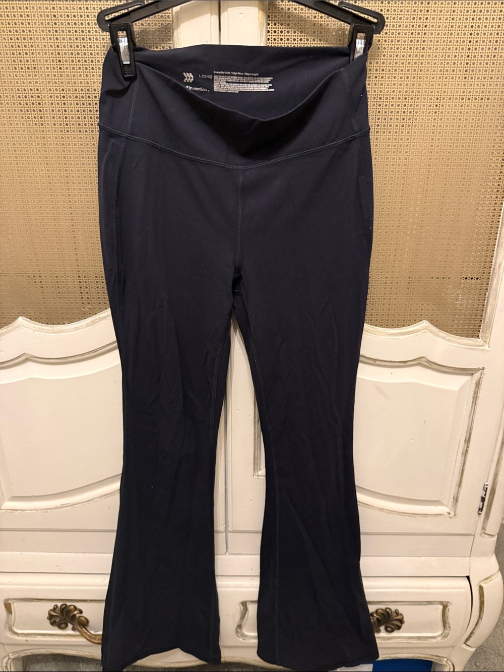 all in motion Navy Flare Foldover Waist Active Pants